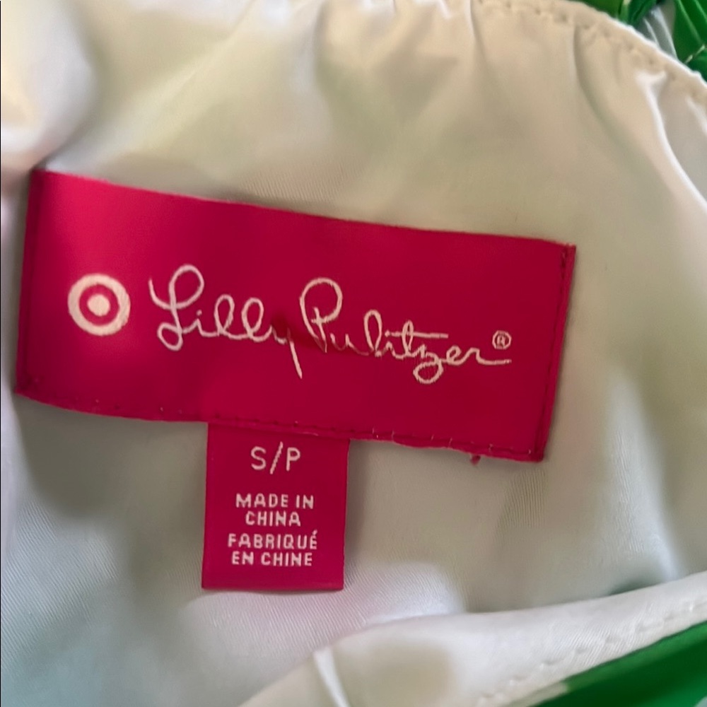 Lilly Pulitzer Green and White Leaf Print Dress - Picture 4 of 6